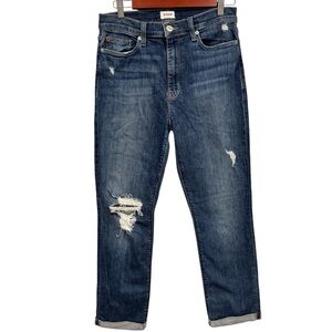 Hudson Blair High Rise Crop Distressed Jeans Size 30